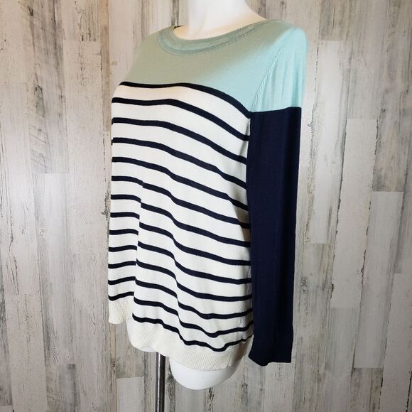 Talbots Striped Colorblock Sweater Sz 2X - Picture 2 of 6